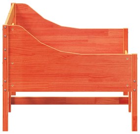 Sofá-cama 90x190 cm madeira de pinho maciça castanho cera