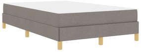 vidaXL Cama Box Cinzento-acastanhado 120 x 200 cm tecido