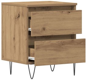 Cabeceira de Cama vidaXL Carvalho Artisan 40x35x50 cm Madeira de Engen