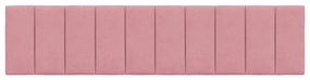 Almofadão de cabeceira 200 cm veludo rosa