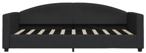 Sofá-cama 90x190 cm tecido preto