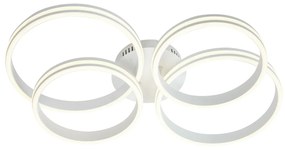 Plafon Branco Incl. LED Regulável em 3 Níveis 4-Luzes - Navara Design