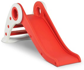 HOMCOM Escorrega infantil para crianças acima de 3 anos dobrável com escadas para jardim parque interiores 120x50x56 cm Vermelho