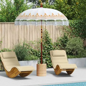 vidaXL Parasol Balinês Creme (180-190) x 260 cm