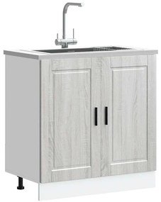 vidaXL Armário base para lavatório "Porto" Cinzento Sonoma