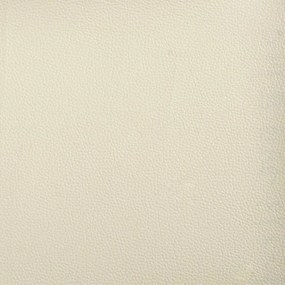 Sofá de 2 lugares 120 cm couro artificial cor creme