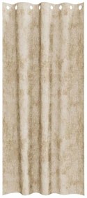 Cortinas de Veludo 2 peças com Ilhós Creme 140x225 cm