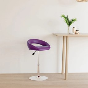 vidaXL Banco de bar couro artificial roxo