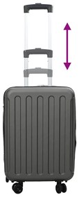 Mala Dobrável Tecido Duro 20'' Cinza Escuro 34x23x55.5 cm ABS