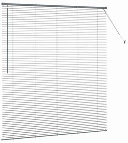 Persiana de Janela Cinzento-escuro 80 x 130 cm Alumínio