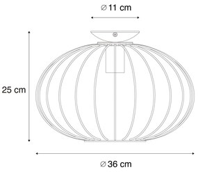 LED Candeeiro de Teto Inteligente Preto Incl. Wifi G95 - Margarita Design