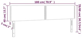 Cabeceira de cama 2 pcs veludo 90x5x78/88 cm rosa