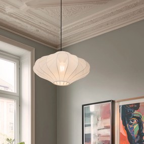 Candeeiro suspenso de design branco seda 50 cm - Plu