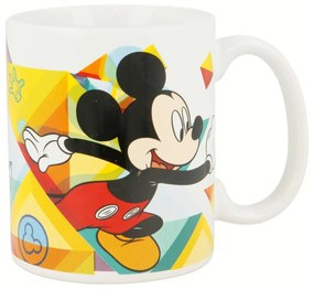 Caneca Mickey Mouse Happy Smiles Cerâmica Vermelho Azul (350 Ml)