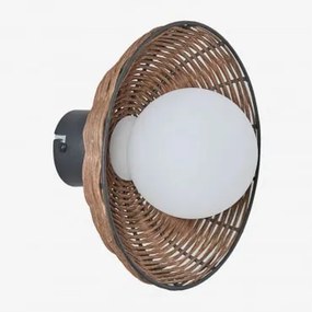 Aplique De Parede Em Rattan Lutyen Natural - Sklum