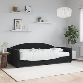 3197288 vidaXL Sofá-cama com colchão 100x200 cm veludo preto