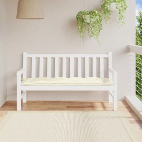 Almofadão p/ banco de jardim 150x50x7 cm tecido oxford creme