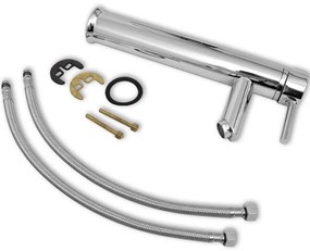 Conjunto móveis de WC + lavatório c/ torneira, 10 pcs, bege