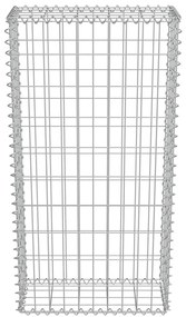 Muro gabião com tampas aço galvanizado 50x20x100 cm
