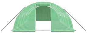 Estufa com estrutura de aço 24 m² 6x4x2 m verde
