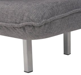 Cadeira giratória e sofá-cama tecido cinzento-escuro