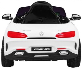 Carro elétrico para Crianças 12V Mercedes Benz GT, Rodas Espuma EVA, Assento couro ecológico Branco