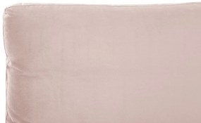 Cama de casal em veludo rosa 180 x 200 cm MELLE Beliani