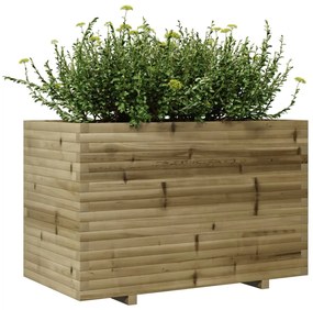 Vaso/floreira de jardim 110x60x72cm madeira de pinho impregnada