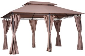 Pérgola de Jardim 3x4 m Pérgola de Exterior com Paredes Laterais Teto