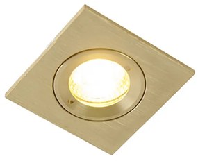 Foco embutido moderno quadrado dourado IP44 - Xena