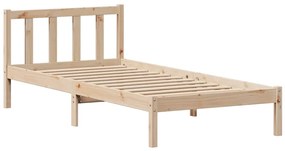 Cama sem colchão 90x200 cm madeira de pinho maciça