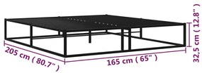 Estrutura de cama 160x200 cm metal preto