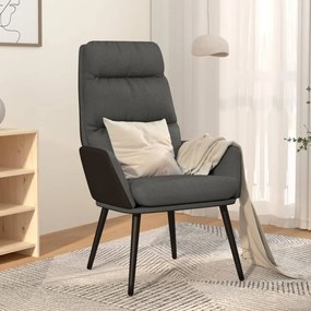 vidaXL Cadeira de descanso tecido cinzento-escuro