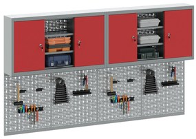 Conjunto de gabinete e painel de ferramentas de 4 peças montado na par