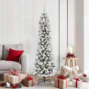 vidaXL Árvore de Natal Artificial Branco 180 cm PVC, Metal e Plástico