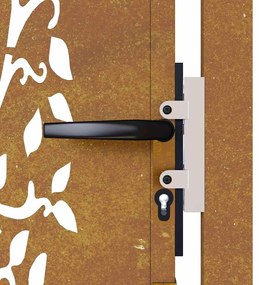Portão de jardim 105x80 cm aço corten design árvore