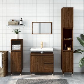831531 vidaXL Armário WC 30x30x190 cm derivados de madeira carvalho castanho