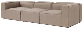 Sofá de 3 Lugares Fora – Castanho – 297x66x105 cm