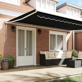 Toldo Retrátil Automático Preto 500x300 cm