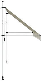 Toldo retrátil manual 400 cm creme