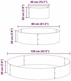 Plantadeira de Aço Inoxidável Aço Inoxidável Ø 120 cm Durável