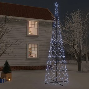 vidaXL Árvore de Natal em cone 3000 luzes LED 230x800 cm branco frio