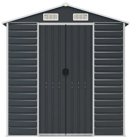 Abrigo de jardim 191x555x198 cm aço galvanizado antracite