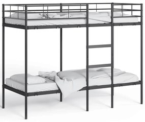 Beliche sem colchão 75x190 cm aço preto