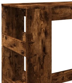 Mesa de bar c/ prateleiras derivados de madeira carvalho fumado