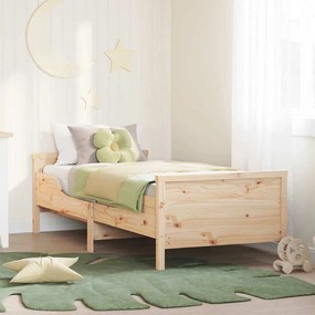 vidaXL Cama extensível para crianças Castanho 80 x 130 / 165 / 200 cm
