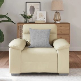 Poltrona 60 cm couro artificial creme
