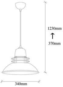 Chandelier Berceste – Preto – 34 x 34 cm