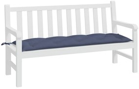 Almofadão p/ banco jardim 150x50x7cm tecido oxford azul-marinho