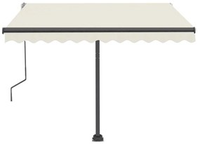 Toldo retrátil manual independente 350x250 cm cor creme